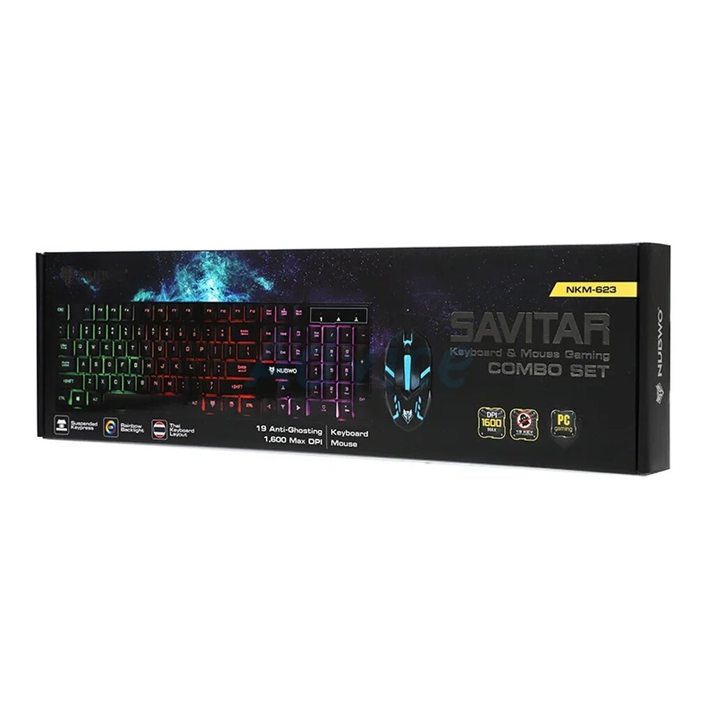 🛵มีส่งด่วน💨 NUBWO SAVITAR NKM-623 COMBO SET KEYBOARD+MOUSE PINK WHITE BLACK ประกัน 1 ปี