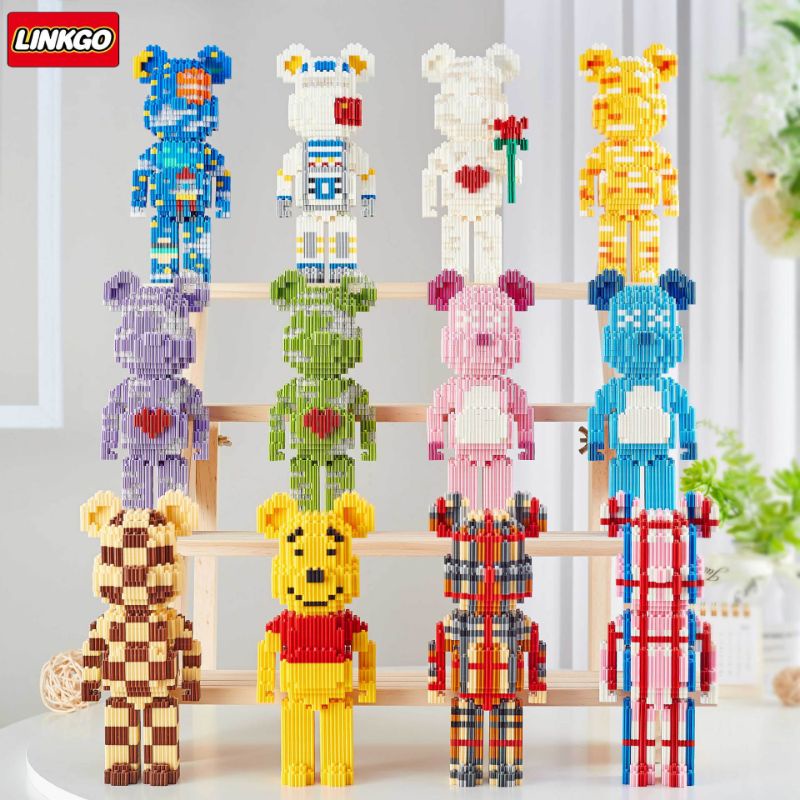 ตัวต่อ​ เฟือง​ ห​มีแบ​ร์บ​ริค​ Linkgo​ 12 แบบ​ (500+pcs) พร้อมให้สะ​ส​มแล้วครับ​