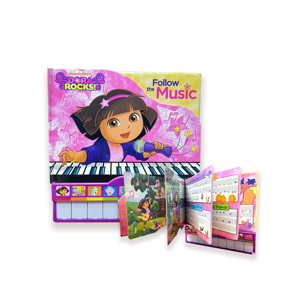 Wel-B Dora Rocks: Follow the Music Board Book หนังสือเด็ก หนังสือภาษาอังกฤษ หนังสือต่างประเทศ สื่อการเรียนรู้ นิทาน กิจก