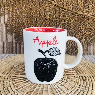 แก้วมัคเซรามิคญี่ปุ่น MAEBATA ลาย Apple (Alphabet Mug) จากญี่ปุ่น japan มือสอง ☕️