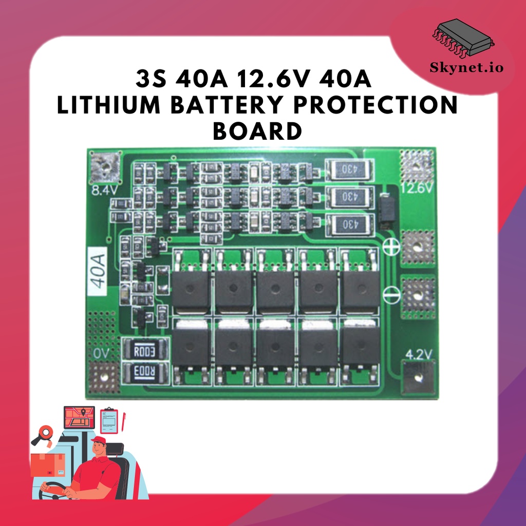 3S 40A 12.6V 40A lithium battery protection board