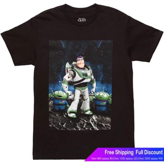 เรื่องของของเล่นเสื้อยืดแขนสั้น Toy Story Team Landing Buzz And Aliens Adult T-Shirt Toy Story Popular T-shirts