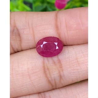 พลอย ทับทิม (Ruby Sapphire) 3.21 กะรัต (Cts.) พลอยแท้ อัญมณีมงคลประจําวันเกิด เครื่องประดับพลอย