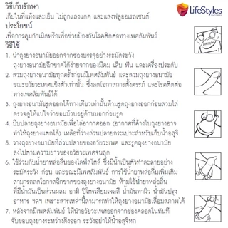 LifeStyles Silke Thao ถุงยางอนามัย มีสารชะลอหลั่ง กระชับ ขนาด 50-52 มม. บรรจุ 1 กล่อง (3 ชิ้น)