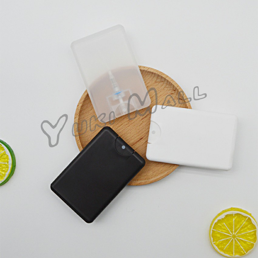 Yuki ขวดสเปรย์ทรงการ์ด 20ml ใส่น้ำหอม เเอลกอฮอล์ คุณภาพดี พกพาสะดวก  Card spray bottle