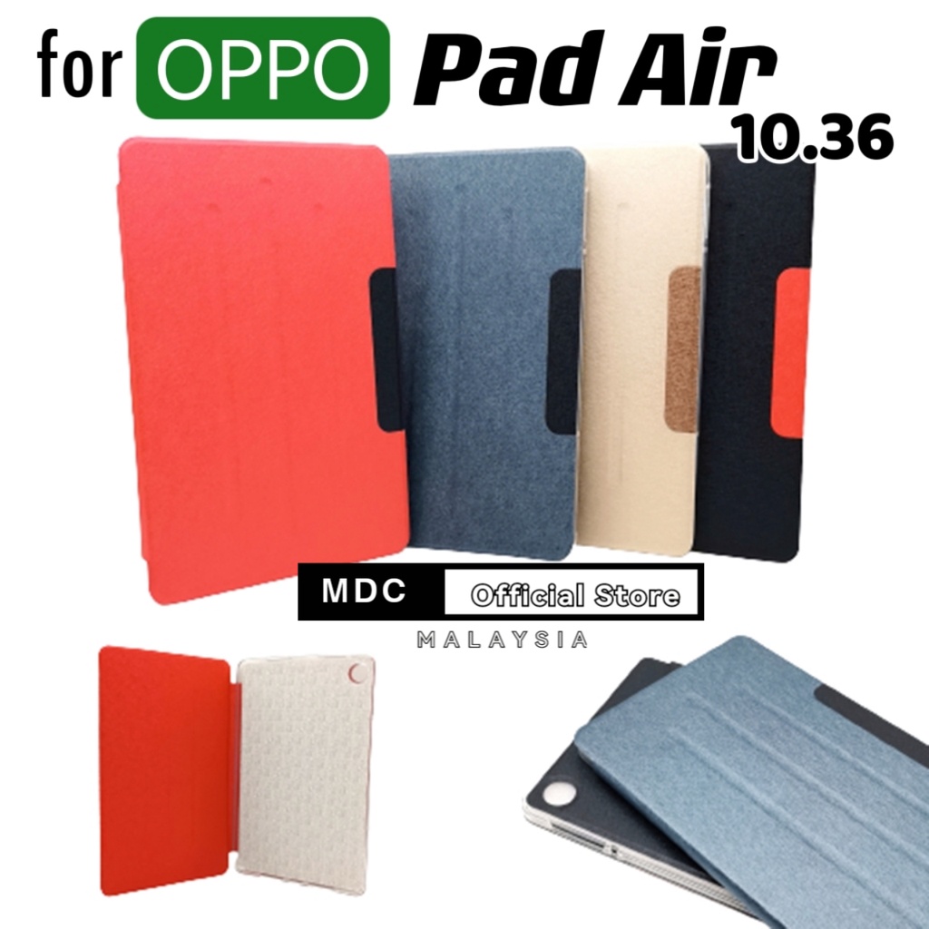 Mdc เคสฝาพับ เหมาะสําหรับ Oppo Pad Air 10.36 Folio Slim แท็บเล็ต หนังสือ เคส Sarung Bag Tab กระจกนิรภัย Skrin