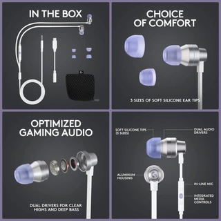 (มีส่งด่วน) LOGITECH G333 หูฟังเกมมิ่ง GAMING EARPHONES WITH MIC AND DUAL DRIVERS รับประกันศูนย์ไทย 2 ปี