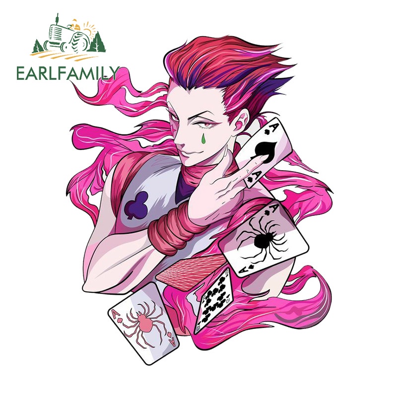 Earlfamily 13 ซม.Hunter x Hunter Hisoka สติ ๊ กเกอร ์ รถอะนิเมะสร ้ างสรรค ์ กันน ้ ําหมวกกันน ็ อคร