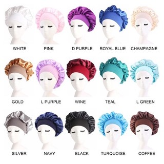 High Elasticity Sleep Cap Long Hair Care Women Sleep Hat Silk Head Wrap