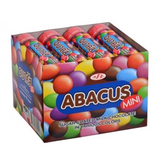 อบาคัส มินิ ลูกอมช็อกโกแลต ขนาด 10กรัม ยกกล่อง 12หลอด ABACUS MINI CHOCOLATE CANDY