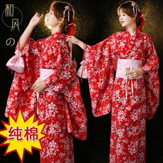 [New product in stock] Japanese Hefeng printed kimono cotton bronzing home bathrobe girls cosplay stage diy props performance clothes quality assurance I0OT