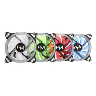 COINSคืน15%⚡FB9JMZV6⚡ CASE FAN (พัดลมเคส) POWER MONSTER LED COOLING FAN A120 (ฟ้า/เขียว/แดง/ขาว) ไฟ LED สวยๆ