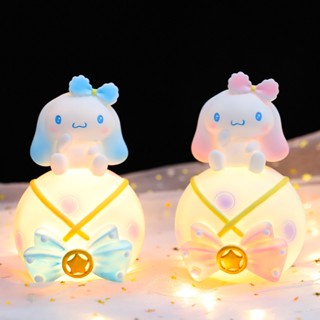 โคมไฟข้างเตียง LED รูปการ์ตูน Sanrio Moon 3 มิติ น่ารัก สําหรับตกแต่งห้องนอน