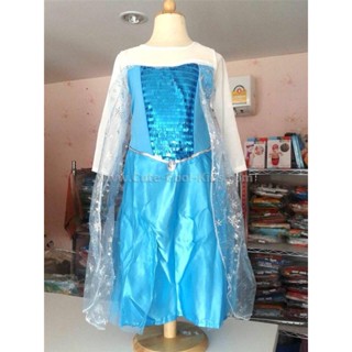 Dress-608 ชุดกระโปรงเด็กหญิง ชุดเจ้าหญิง fz +ถุงมือSize-110 (4-5Y)