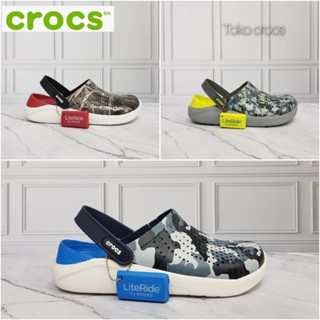 Crocs Literide camuflado รองเท้าแตะ ลายพราง สําหรับผู้ชาย และผู้หญิง