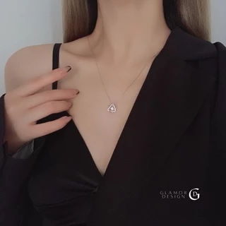 GLAMOR✨สร้อยคอเพชร Diamond hexagon ดาวโชคลาภ สร้อยคอเงินแท้ สร้อยคอแฟชั่น สไตล์ใหม่ ขายดี