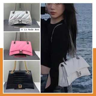 ออริ BALEN Small Crush Chain Shoulder Bag หนังแท้