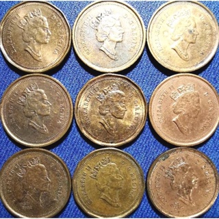 เหรียญ​ต่างประเทศ​ แคนาดา​ Canada, 1 Cent, 3rd portrait, ใช้แล้ว, # 304