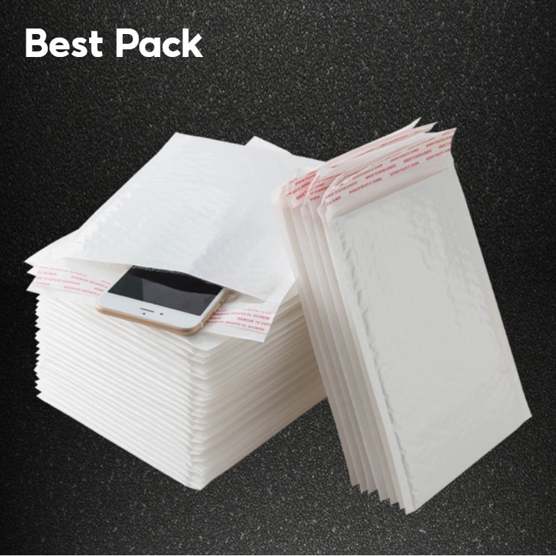 Best ซองพลาสติกกันกระเเทก เเพ็ค 50 ใบ ราคาถูก ไม่จ่าหน้า ซองบับเบิ้ลสีขาวมุก ซองกันกระเเทกพลาสติก - รูปที่ 6