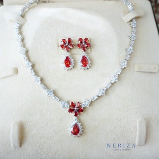 Neriza Jewelry/ เครื่องประดับเจ้าสาวเพชรสังเคราะห์ประกายเทียบเท่าเพชรแท้ จัดส่งฟรีพร้อมกล่อง NZC010