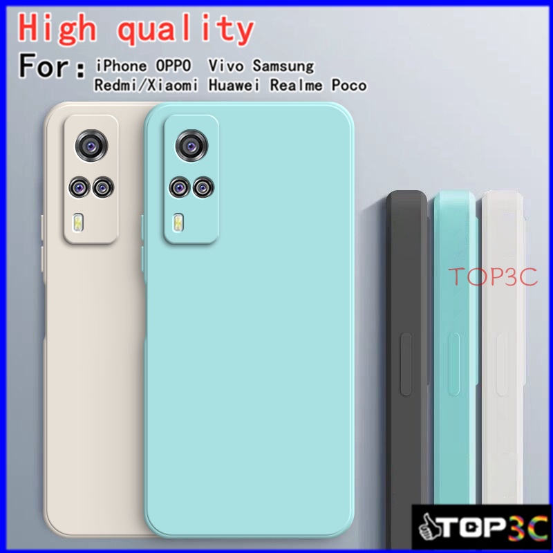 เคส Vivo Y31 Y72 5G Y52 5G Y50 Y30 Y76 5G Y30 5G Y12S Y20 Y12A Y21T Y33S Y21 Y33T T1X เคสโทรศัพท์มือถือ สีพื้น สําหรับ YT
