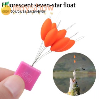 MAYSHOW Carp Fishing Float Durable Fishing Accessory Seven Floats Olive Shape Professional Fluorescent Color Traditional Line Group Crucian Carp Fishing Tackle