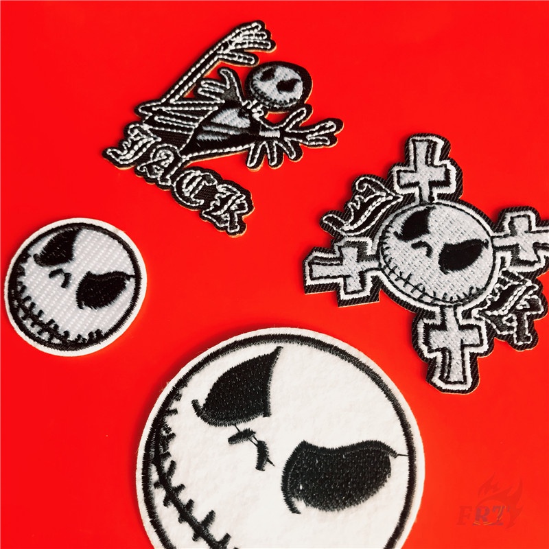 ☸ แผ่นแพทช์ ลายการ์ตูน The Nightmare Before Christmas สําหรับตกแต่งเสื้อผ้า ☸ 1 ชิ้นแจ็ค Skellington DIY เย็บบนเหล็กบนป้ายแพทช์ - รูปที่ 3