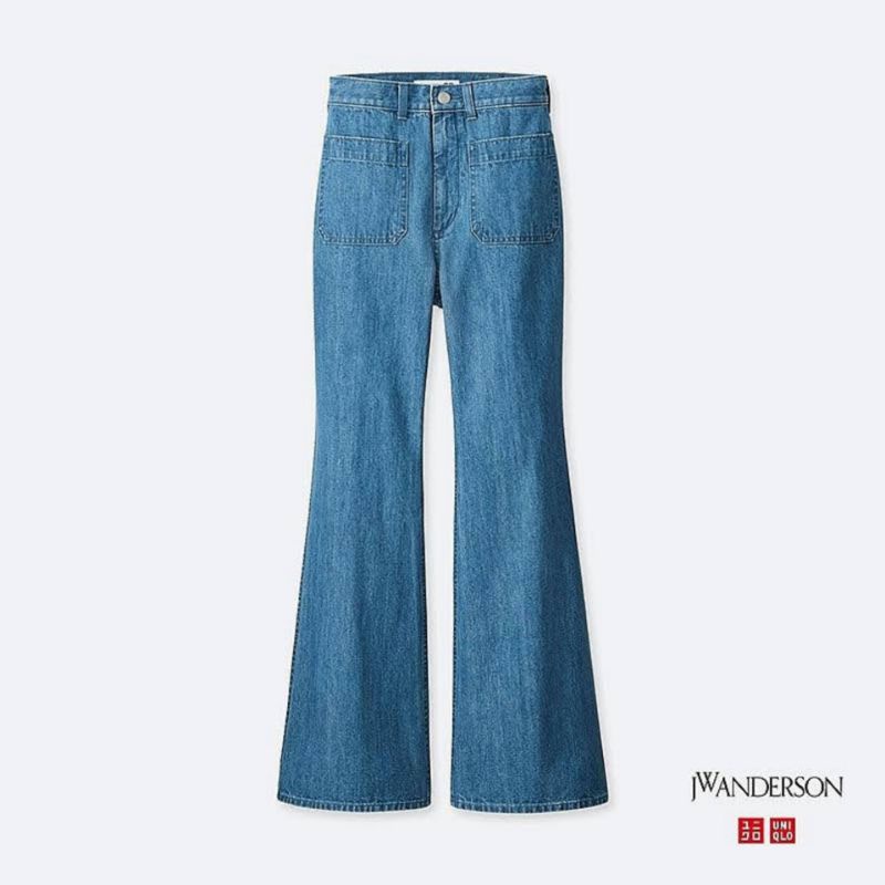 กางเกงยีนส์ UNIQLO X J.W. ANDERSON Bell Bottoms Jeans (used สภาพดี)