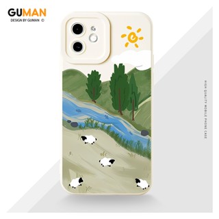 GUMAN เคสไอโฟน เคสซิลิโคนนุ่มกันกระแทกการ์ตูนน่ารักตลก เคสโทรศัพท์ Compatible for iPhone 14 13 12 11 Pro Max SE 2020 X XR XS 8 7 6 6S Plus พลัส XYM1176