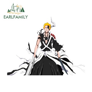 Earlfamily สติกเกอร์ กันน้ํา ลายอนิเมะ Kurosaki Ichigo ขนาด 13 ซม. X 9.8 ซม. สําหรับตกแต่งรถยนต์ แล็ปท็อป กระเป๋าเดินทาง DIY