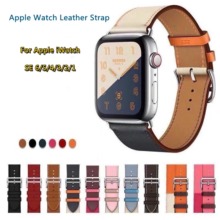 สายนาฬิกาข้อมือหนัง คุณภาพสูง สําหรับ Apple Watch iWatch Series 8 7 ขนาด 41 มม. 40 มม. 44 มม. 42 มม. 38 มม. 45 มม. Apple Watch 7 SE applewatch
