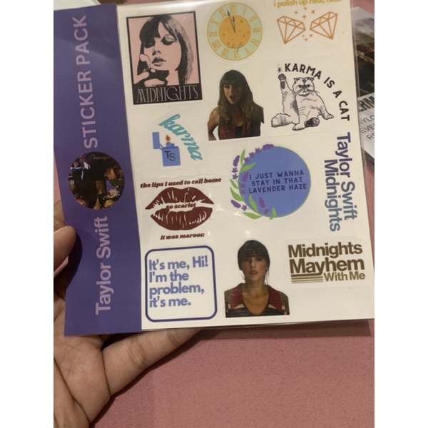 Midnights STICKER PACK TAYLOR SWIFT - สติ๊กเกอร์ MIDNIGHTS - TAYLOR SWIFT MERCHANDISE - CUSTOM MERCH