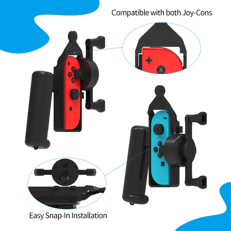 Timi2 Somatosensory เกม Handgrip Controller ผู้ถือตกปลา Rod Hand Grip การหมุน 360 องศาโรเตอร์สําหรับสวิทช์