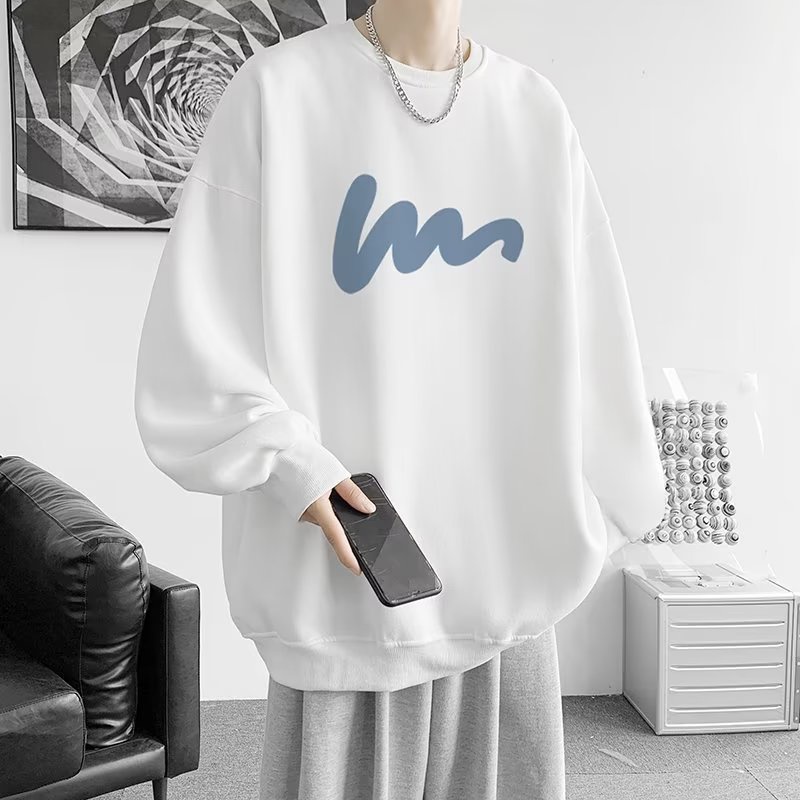 เสื้อกันหนาวแขนยาวลําลอง คอกลม ทรงหลวม โอเวอร์ไซซ์ สไตล์เกาหลี สําหรับผู้ชาย และผู้หญิง ไซซ์ M - 8XL