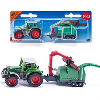 SIKU Tractor with wood chippers ซิกุรถโมเดล รถแทรกเตอร์พ่วงอุปกรณ์ตัดต้นไม้ รหัส SK1675