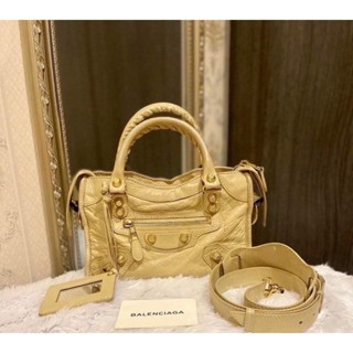 Balenciaga mini city edge สี beige Y.14