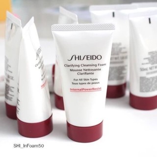 50ml หมดอายุ 01 / 2025 Shiseido Clarifying Cleansing Foam ชิเซโด้ โฟมล้างหน้า หลอด ขาวแดง PX โฟม ผิวแห้ง ชิเชโด้ 50ml.