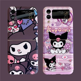 เคสโทรศัพท์มือถือซิลิโคน tpu แบบพับได้ ลายการ์ตูนคุโรมิน่ารัก บางพิเศษ สําหรับ Samsung Galaxy Z Flip 3 Flip4 5G