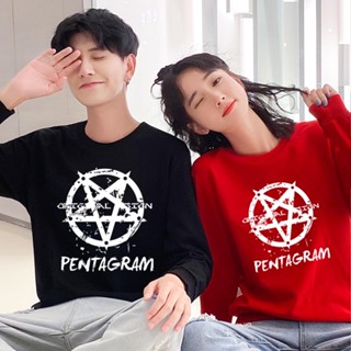 Y49 เสื้อแจ็คเก็ตลาย PENTAGRAM เสื้อกันหนาวผู้หญิงและผู้ชาย เสื้อแจ็คเก็ตเสื้อแขนยาวเสื้อผ้าลายแฟชั่นสุดฮิต ขายดี!