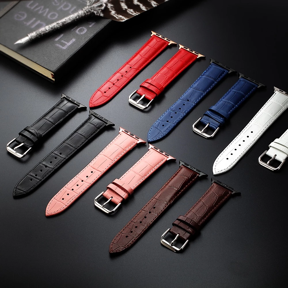 สายนาฬิกาข้อมือหนัง คุณภาพสูง สําหรับ Apple Watch 9 8 ultra 49/41/45/44 มม. 40 มม. 42 มม. IWatch 11 10 9 8 7 6 5 4 3 2