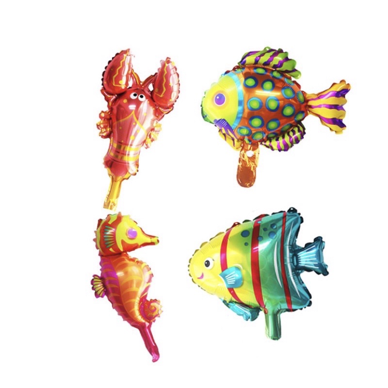 ชุดลูกโป่ง ลายสัตว์ใต้ทะเล สัตว์โลก 1st สําหรับตกแต่งปาร์ตี้วันเกิดเด็ก 43 ชิ้น - รูปที่ 2