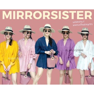 Mirrorsister’s HeRRa EMBRoiDed LaCE BLoUSE เสื้อปักฉลุลายลูกไม้ เสื้อลูกไม้แขนพอง minidress เสื้อลูกไม้แฟชั่น