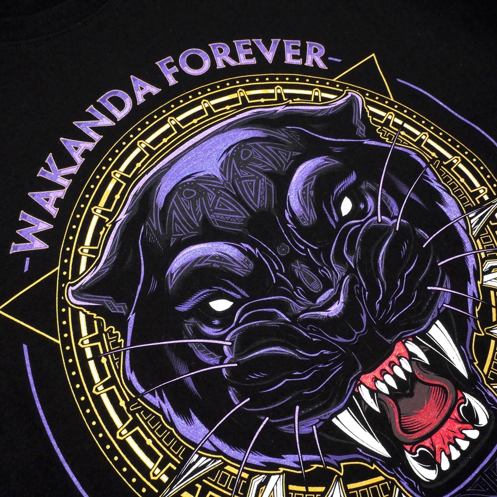 Power 7 Shop เสื้อยืดการ์ตูน มาร์เวล Black Panther ลิขสิทธ์แท้ MARVEL COMICS T-SHIRTS (MVX-119) — صورة 6