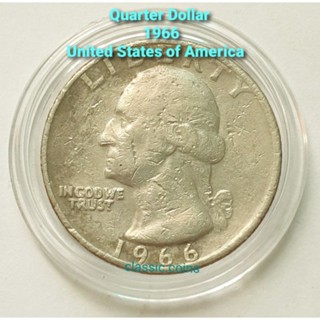 เหรียญ Quarter Dollar 1966 United States of America *ผ่านใช้*