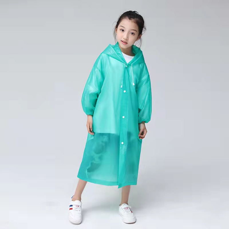 เสื้อกันฝนเด็กมีฮู้ด เสื้อฝนรุ่นหนากว่า ทนทาน ยืดหยุ่น สีสันสวยงาม