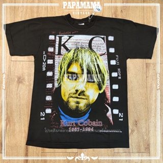 [ NRIVANA ] KURT COBAIN  the original Bootleg เสื้อวง เสื้อร๊อค เสื้อเนอร์วาน่า เสื้อเคิร์ต เสื้อวินเทจ papamama vintage