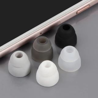 Stedy Replacement Double Flange Ear Tips Earbuds แผ่นซิลิโคนสําหรับหูฟัง In-Ear Hole 4 5 มม.