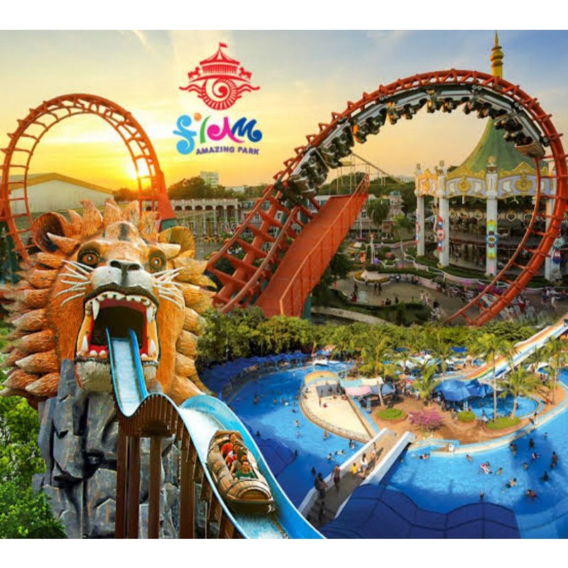 บัตรสวนสยาม Siam Park City ใช้ได้ทุกโซนเล่นไม่จำกัดรอบ