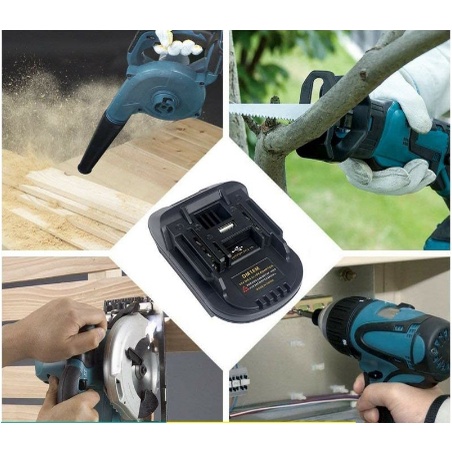 DM18M Battery Converter Adapter for Makita18V Lithium-ion Power Tools Convert Milwaukee18V or Dewalt