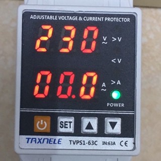 ชิโนทามเมอร์ ตัวป้องกันแรงดันไฟAC ไฟตก ไฟเกิน ​63A แสงค่าVolt /Amp